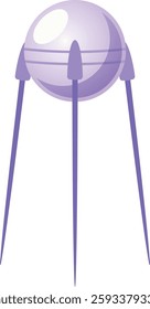 Cosmic alien spaceship vector illustration