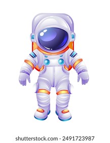 cosmic astronaut isolated on white background