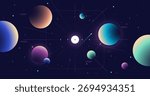 Cosmic backdrop for sleek presentation layouts. A minimalistic approach to space-themed brochure design.