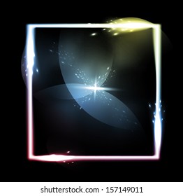 cosmic background of the eclipse with flashes of energy