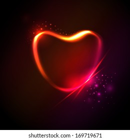 Cosmic background with love theme design. Vector. Bright and contemporary. 