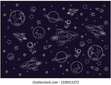 cosmic background, space (white, purple)