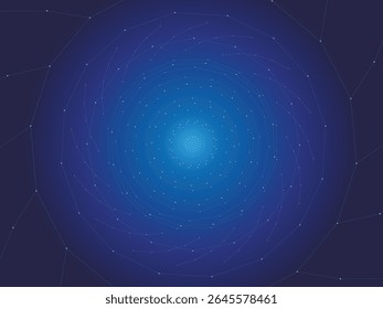 Cosmic background with swirling lines, stars, and deep space elements. Abstract astronomy design ideal for science, galaxy, space exploration, and futuristic cosmic visual themes.