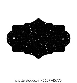 Vetor de emblema cósmico, rótulo inspirado na galáxia para marca ou embalagem