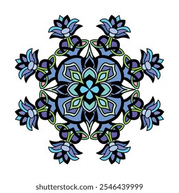 Cosmic Beautiful mandala coloring book page. Easy Mandala Coloring Book Pages for Adults to Relax, Experiences Give Relief. Resizeable Vector File