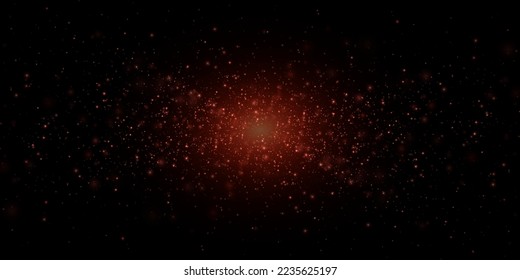 Cosmic black and red background with stars and nebulae