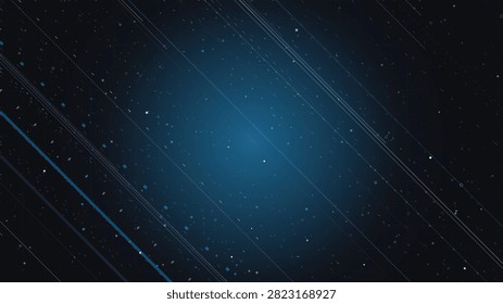 A cosmic blue nebula with glowing particles and starry space background, ideal for sci-fi or astronomy visuals.