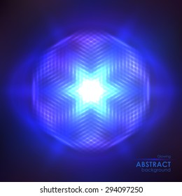Cosmic blue shining vector abstract background