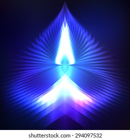 Cosmic blue shining vector abstract background