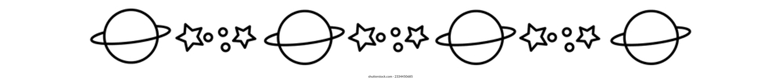 Cosmic Border Ornament Vector Illustration