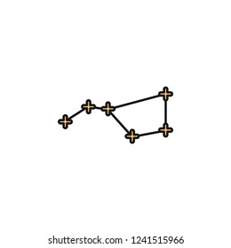 cosmic constellation icon. Element of space outline color icon. Thin line icon for website design and development, app development. Premium icon