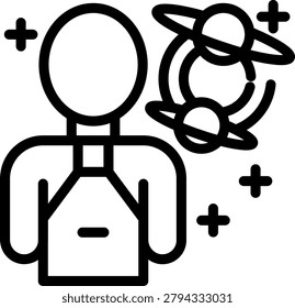 Cosmic Crafter Vector Design Icon Style