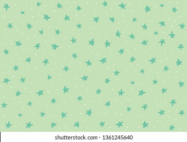 Cosmic cute stars background. Vector star sky for children decoration.