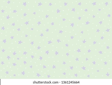 Cosmic cute stars background. Vector star sky for children decoration.