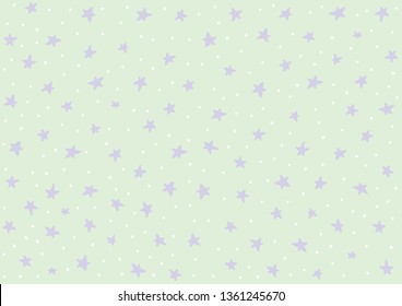 Cosmic cute stars background. Vector star sky for children decoration.