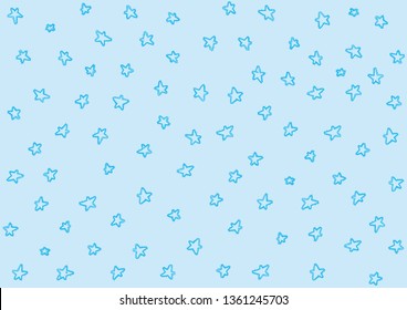 Cosmic cute stars background. Vector star sky for children decoration.