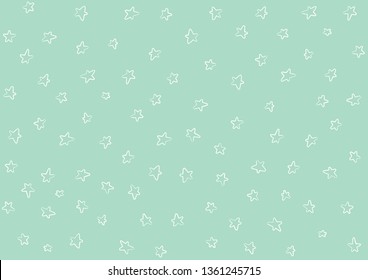 Cosmic cute stars background. Vector star sky for children decoration.