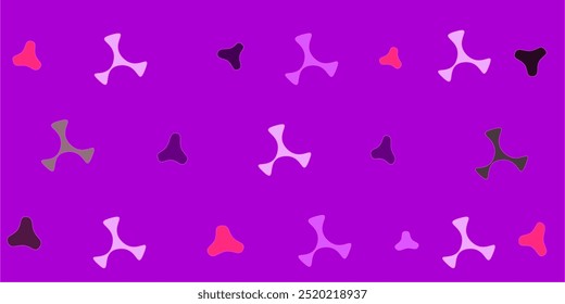 cosmic dance of abstract blooms unfolds across a celestial purple expanse. Each shape, a delicate interplay of light and shadow, seems to pulsate with an inner life.