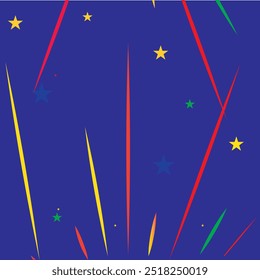Cosmic Dance Showing A Vivid Tapestry of Starlight and Color Illuminating the Night Sky For Greeting Cards, Posters, And Backgrounds