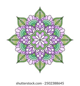 Cosmic Decorative colour mandala coloring book page. Easy Mandala Coloring Book Pages for Adults to Relax, Experiences Give Relief. Resizeable Vector File