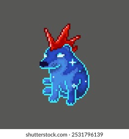 Cosmic dog, pixel art meme