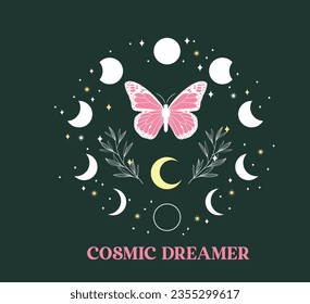 COSMIC DREAMER BUTTERFLY MOON SUN