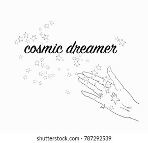 cosmic dreamer vector illustration