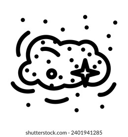 cosmic dust space exploration line icon vector. cosmic dust space exploration sign. isolated contour symbol black illustration