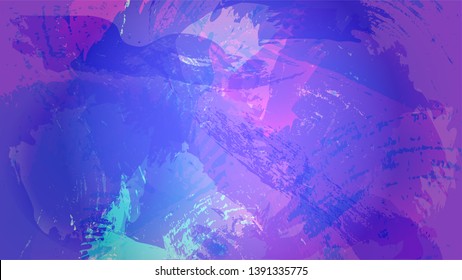 Cosmic dynamic background. Abstract design element in blue and violet colors. Design poster. Vector 16:9