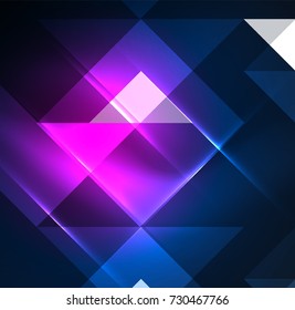 Cosmic electric background with shiny glowing plexus electricity impulses. Vector technology wallpaper