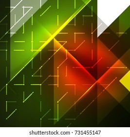 Cosmic electric background with shiny glowing plexus electricity impulses. Vector technology wallpaper