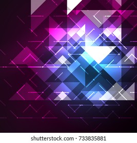 Cosmic electric background with shiny glowing plexus electricity impulses. Vector technology wallpaper