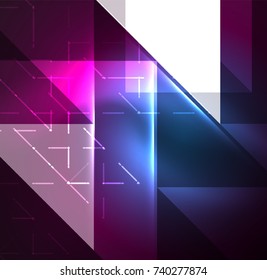 Cosmic electric background with shiny glowing plexus electricity impulses. Vector technology wallpaper