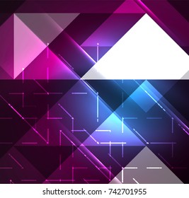 Cosmic electric background with shiny glowing plexus electricity impulses. Vector technology wallpaper