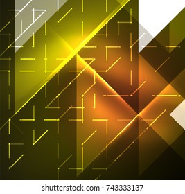 Cosmic electric background with shiny glowing plexus electricity impulses. Vector technology wallpaper