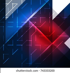 Cosmic electric background with shiny glowing plexus electricity impulses. Vector technology wallpaper