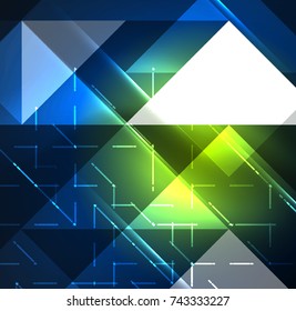 Cosmic electric background with shiny glowing plexus electricity impulses. Vector technology wallpaper