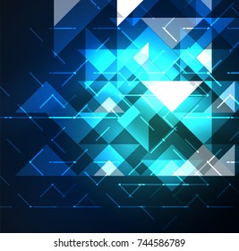 Cosmic electric background with shiny glowing plexus electricity impulses. Vector technology wallpaper