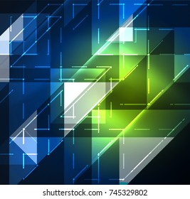 Cosmic electric background with shiny glowing plexus electricity impulses. Vector technology wallpaper