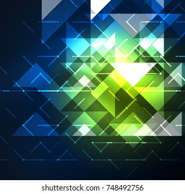 Cosmic electric background with shiny glowing plexus electricity impulses. Vector technology wallpaper