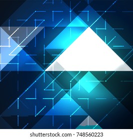 Cosmic electric background with shiny glowing plexus electricity impulses. Vector technology wallpaper