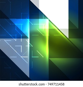 Cosmic electric background with shiny glowing plexus electricity impulses. Vector technology wallpaper