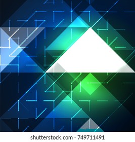 Cosmic electric background with shiny glowing plexus electricity impulses. Vector technology wallpaper