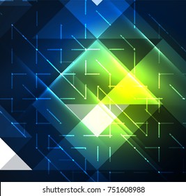 Cosmic electric background with shiny glowing plexus electricity impulses. Vector technology wallpaper