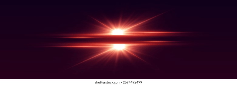 Cosmic flare shining energy explosion. Vector illustration