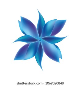 
cosmic flower in blue-violet tones