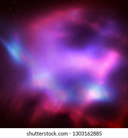 Cosmic Galaxy Background with nebula, stardust and bright shining stars. vector abstract illutration.