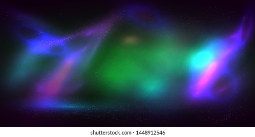 Cosmic Galaxy Background with nebula, stardust and bright shining stars. vector abstract illutration.