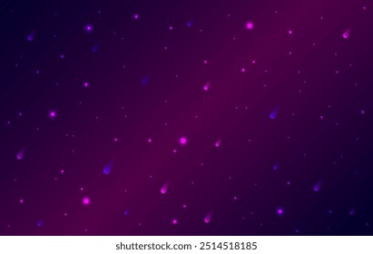 Cosmic Galaxy Background with Stars and Comets. Universe and Cosmos Theme Banner. World Space Week Backdrop.