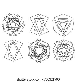  Cosmic geometry astrological star pattern symbols